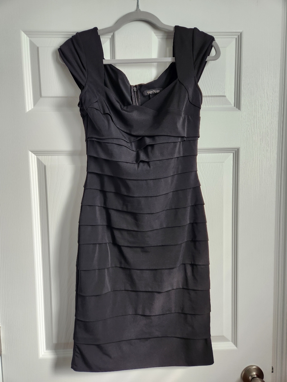 White House Black Market Black Layered Midi Dress